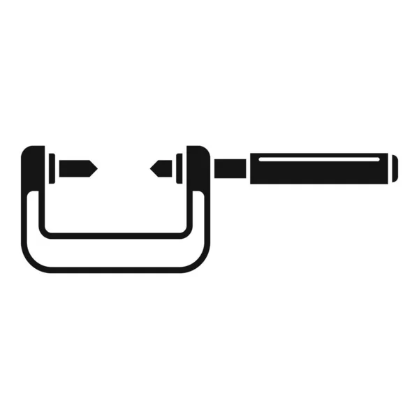 Schraubmikrometer Symbol einfacher Vektor. Vernier-Bremssattel — Stockvektor