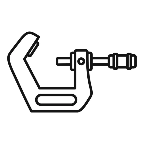 Micrometer calibre ícone contorno vetor. Vernier de precisão —  Vetores de Stock