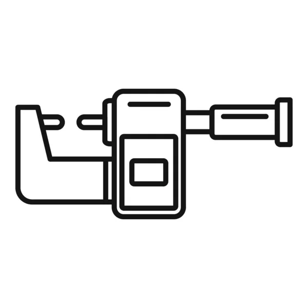 Mikrometer-Design-Symbol Umrissvektor. Messschieber — Stockvektor