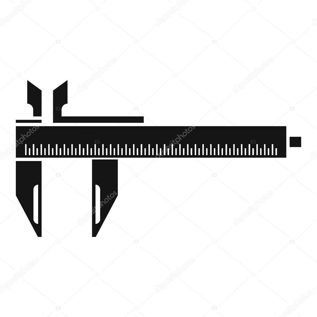 Micrometer icon simple vector. Dial caliper
