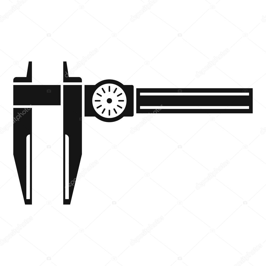 Slide caliper icon simple vector. Vernier micrometer