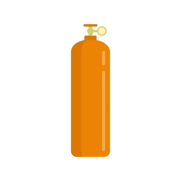 Icono de almacenamiento cilindro de gas plano aislado vector — Vector de stock