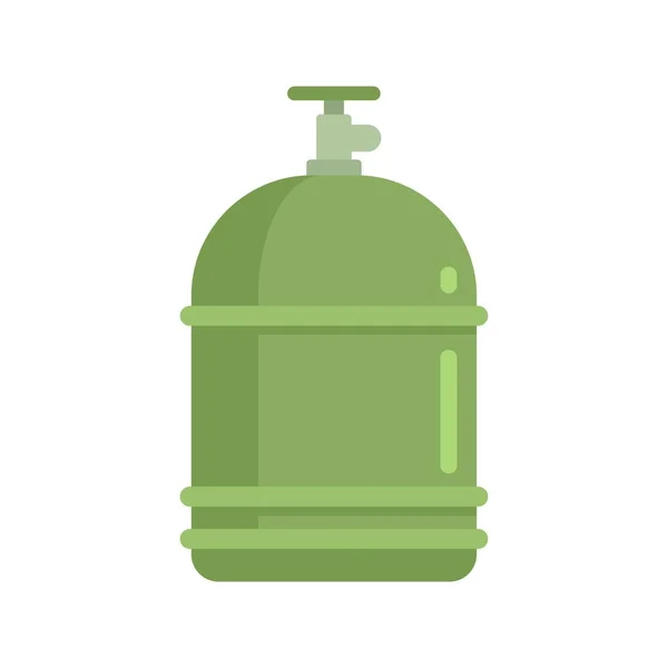 Icono de llenado de cilindro de gas plano aislado vector — Vector de stock
