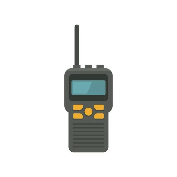 Walkie talkie transmisor icono plano aislado vector — Archivo Imágenes Vectoriales