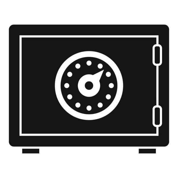Money safe icon simple vector. Deposit box — Stock Vector