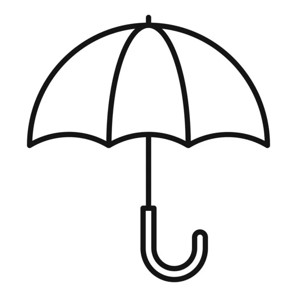 Вектор контуру піктограми дитячої парасольки. Осінній дощ — стоковий вектор
