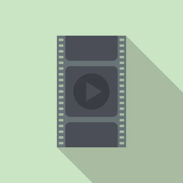 Video editing icon flat vector. Editor clip — Stock Vector