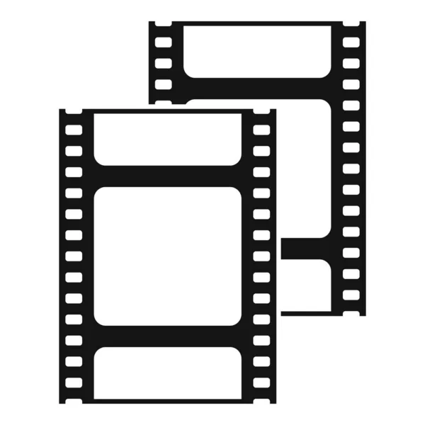Ícone de filme negativo vetor simples. Quadro da tira — Vetor de Stock