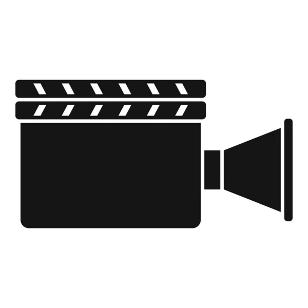 Film clapper icône vecteur simple. Panneau de film — Image vectorielle