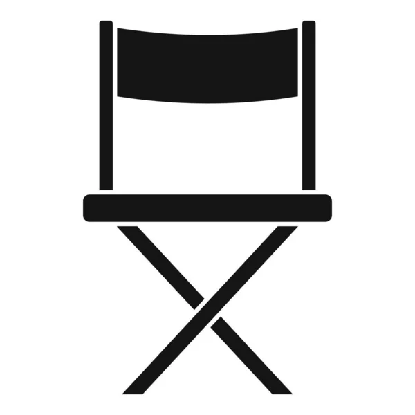 Director de cine icono de la silla vector simple. Película de cine — Archivo Imágenes Vectoriales