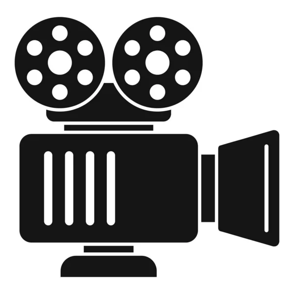 Ícone de câmera de cinema antigo vetor simples. Filme — Vetor de Stock