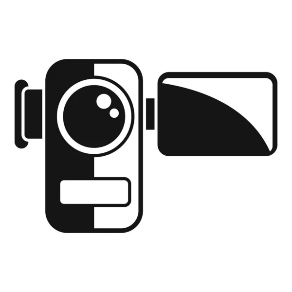 Icono de cámara de vídeo vector simple. Película de cine — Vector de stock