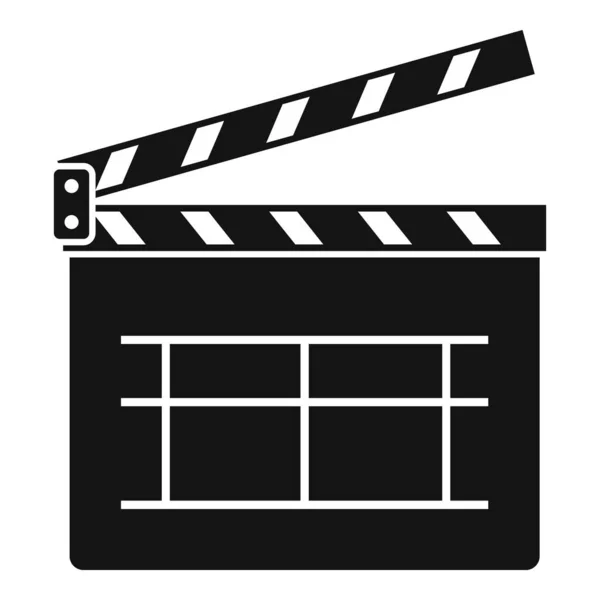 Movie clapper icon einfacher Vektor. Filmtafel — Stockvektor