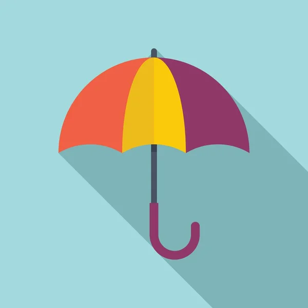 Criança ícone guarda-chuva vetor plano. Chuva de outono — Vetor de Stock
