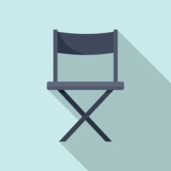 Director de cine icono de la silla vector plano. Película de cine — Vector de stock