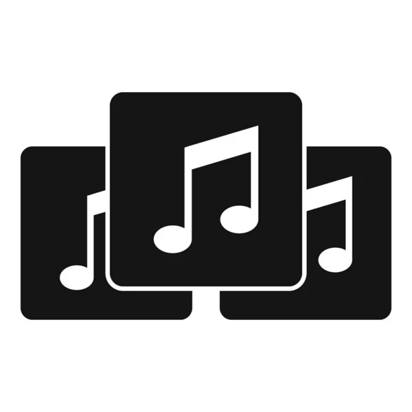 Ícone de interface Playlist vetor simples. Lista de músicas musicais — Vetor de Stock