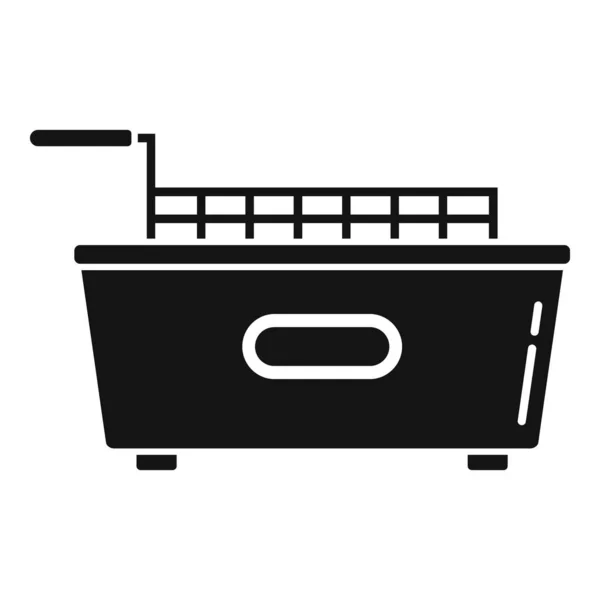 Kitchen fry machine icon simple vector. Deep fryer — Stock Vector