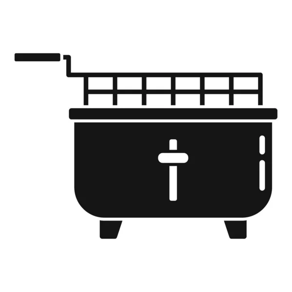 Frituurpan koken pictogram eenvoudige vector. Braadkorf — Stockvector