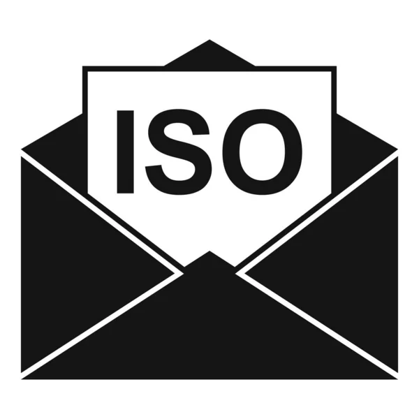 Icône standard iso mail simple vecteur. Qualité des politiques — Image vectorielle