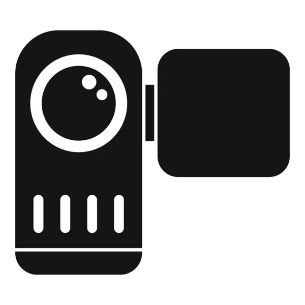 Stream camera icon simple vector. Live video — Stock Vector