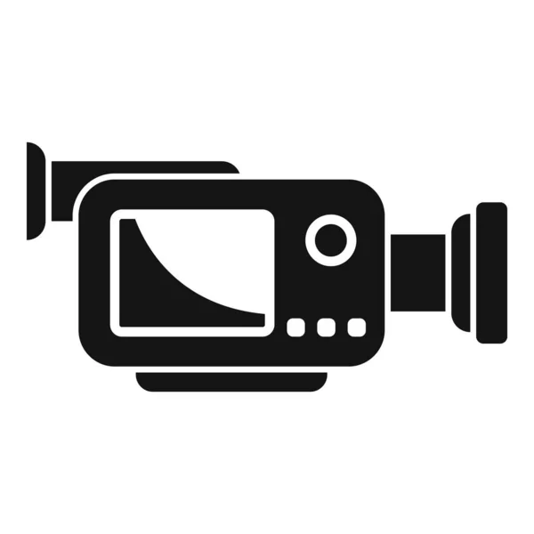 Icône de caméra de télévision vecteur simple. Vidéo en direct — Image vectorielle