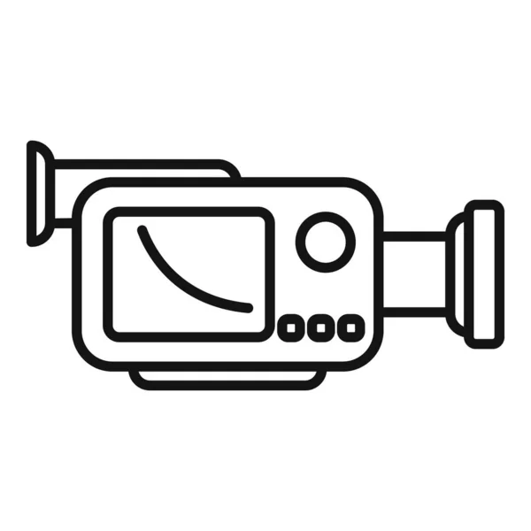 Tv camera icon outline vector. Live video — Stock Vector