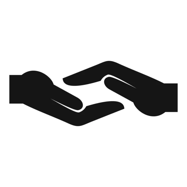 Trust help hand icon simple vector. Business deal — Stock Vector