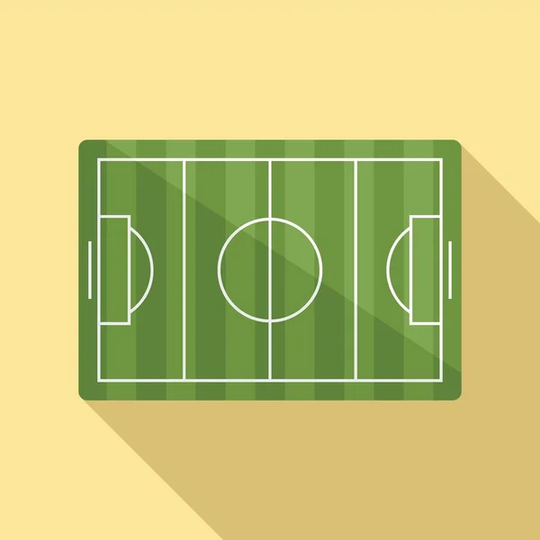 Soccer field icon flat vector. Stadium pitch — Stock Vector