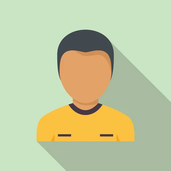 Referee man icon flat vector. Soccer card — Stock Vector