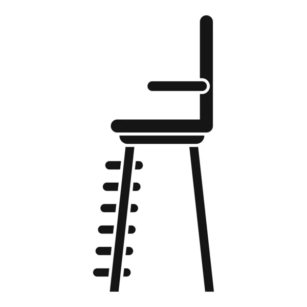 Иконка сиденья волейбольного судьи простой вектор. Теннисное кресло — стоковый вектор