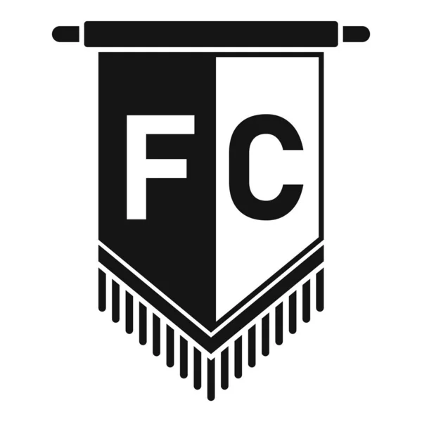 Futebol clube emblema ícone vetor simples. Emblema de futebol —  Vetores de Stock