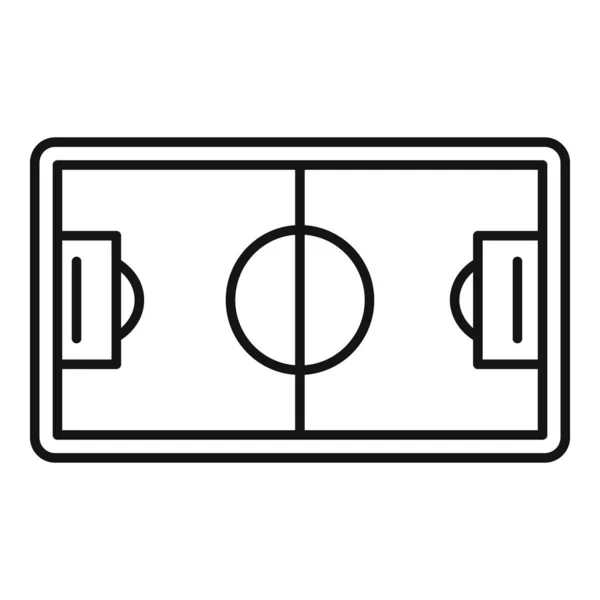 Campo de fútbol icono contorno vector. Campo de estadio — Vector de stock