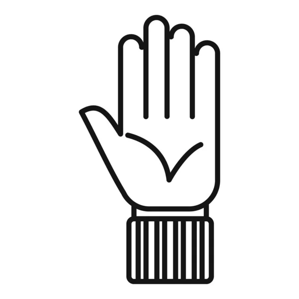 Scheidsrechter hand pictogram schets vector. Wedstrijdrechter — Stockvector