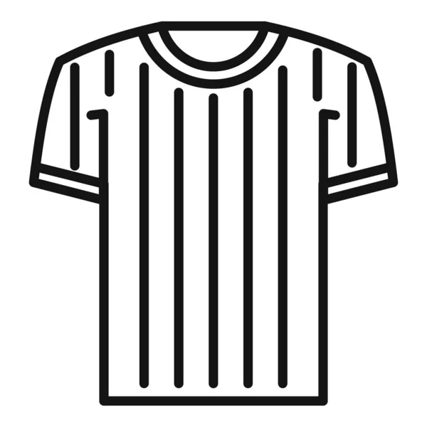 Árbitro ícone camisa contorno vetor. Sanção de juiz — Vetor de Stock