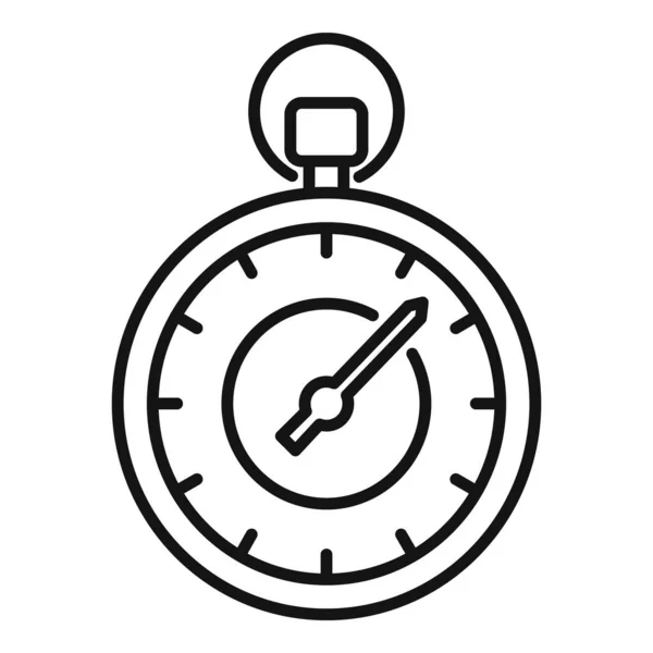 Sport icône chronomètre contour vecteur. Horloge ! — Image vectorielle
