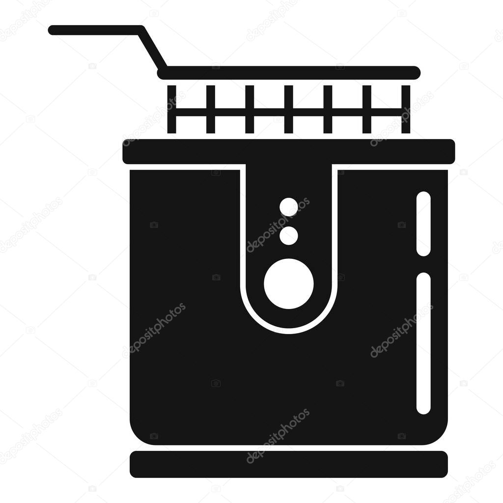 Restaurant deep fryer icon simple vector. Fry basket