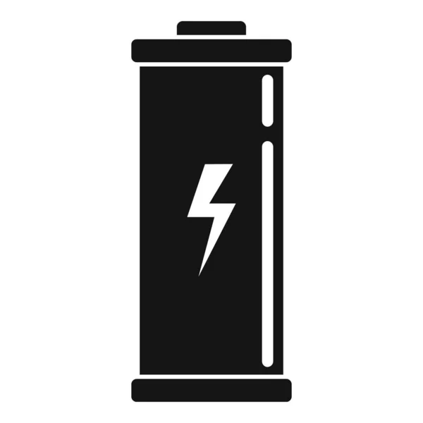 Lithium batterij icoon eenvoudige vector. Volledige energie — Stockvector