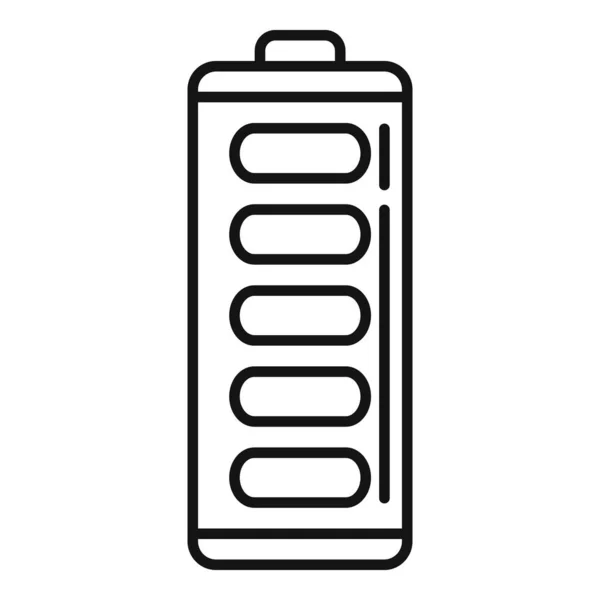 Image vectorielle complète de l'icône batterie. Énergie du téléphone — Image vectorielle