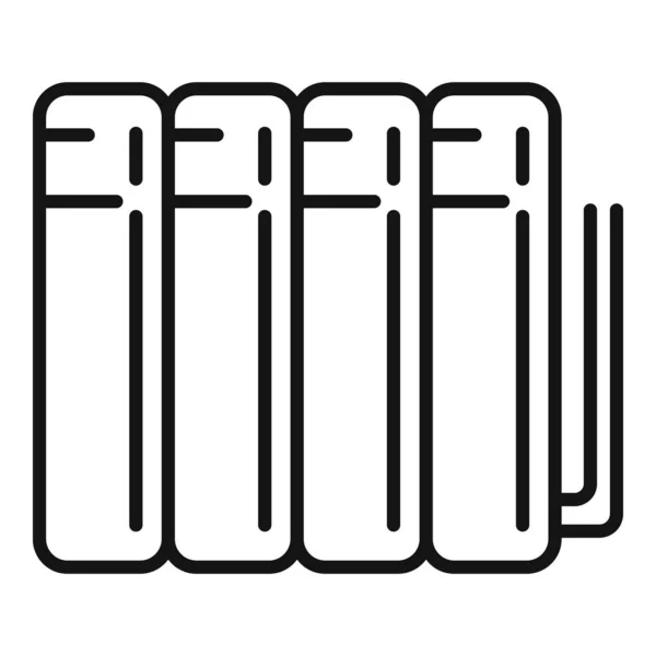 Akkumulatorzellen-Icon-Umrissvektor. Batterieenergie — Stockvektor