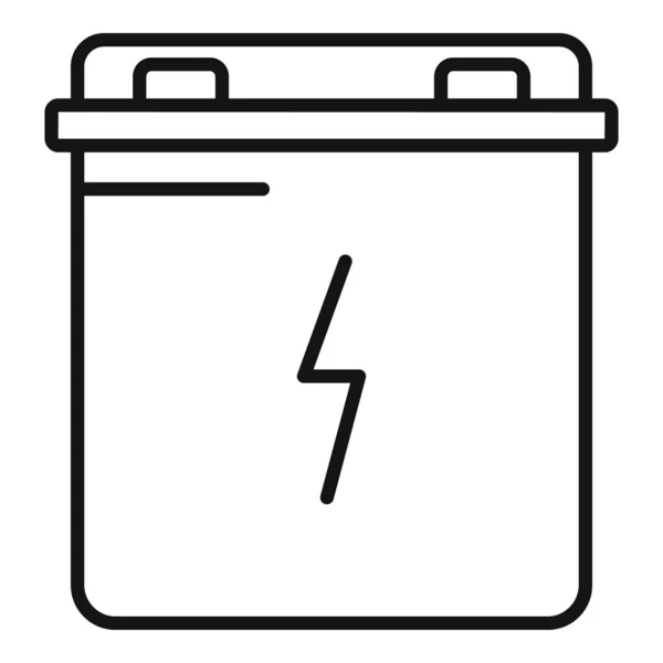 Battery capacity icon outline vector. Full energy — Stock Vector