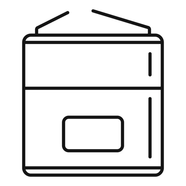 Umrissvektor mit Nickel-Batterie-Symbol. Volle Ladung — Stockvektor