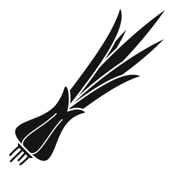 Kräuterschnittlauch Symbol einfacher Vektor. Chinesischer Knoblauch — Stockvektor