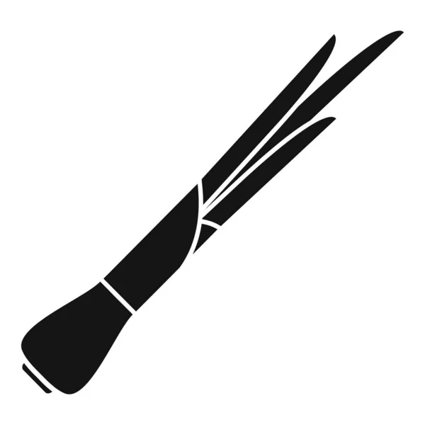 Icono de la mano chive vector simple. Cebolla fresca — Archivo Imágenes Vectoriales