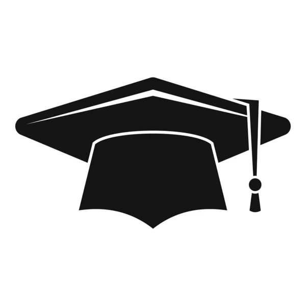 Icono sombrero graduado vector simple. Escuela de universidad — Vector de stock