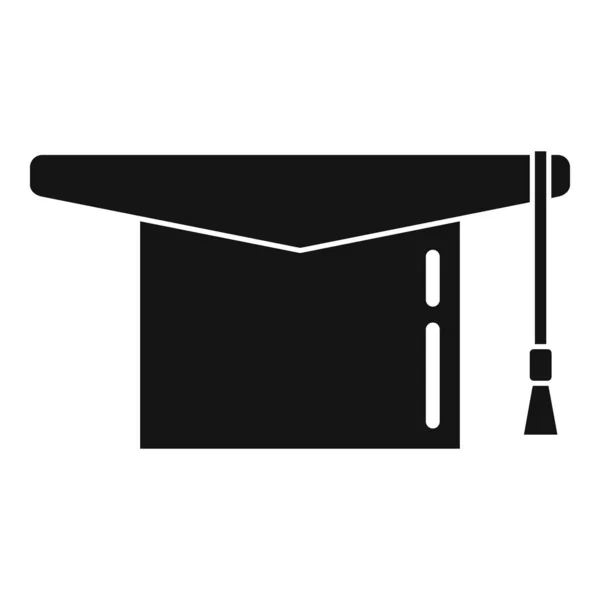 教育卒業帽子アイコンシンプルなベクトル。卒業証書 — ストックベクタ
