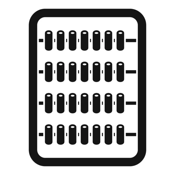 Abacus Symbol einfacher Vektor. Mathematischer Taschenrechner — Stockvektor