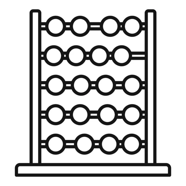 Abacus brinquedo ícone contorno vetor. Calculadora matemática —  Vetores de Stock