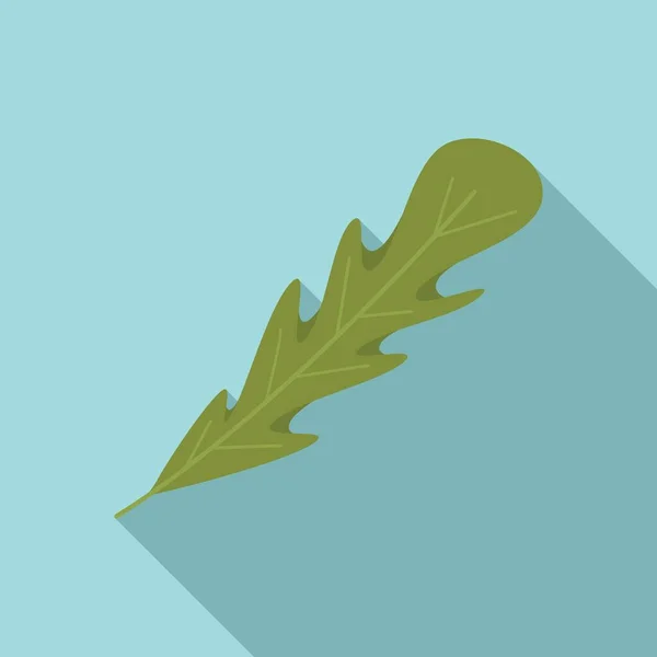Icono de ensalada de rúcula vector plano. Hoja de rúcula — Vector de stock