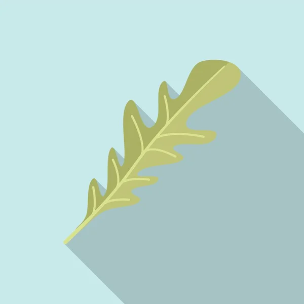 Arugula espinaca icono vector plano. Ensalada de rúcula — Vector de stock