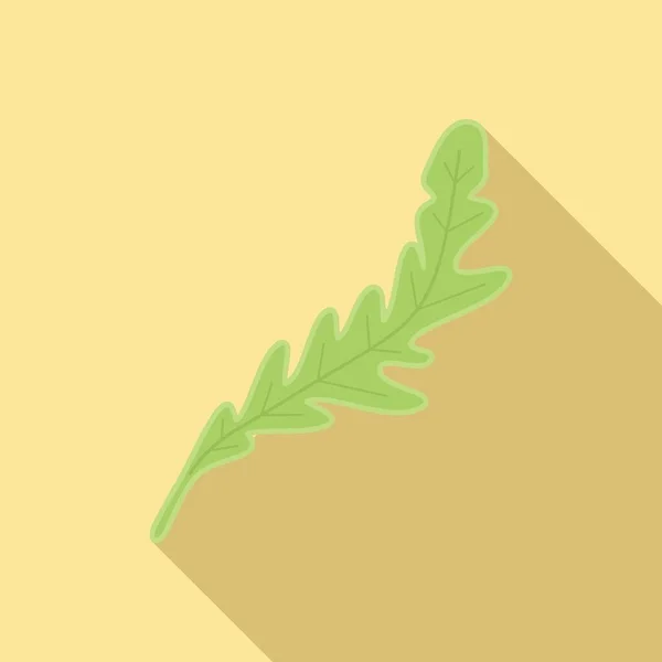 Icono de hierba de rúcula vector plano. Ensalada de rúcula — Vector de stock